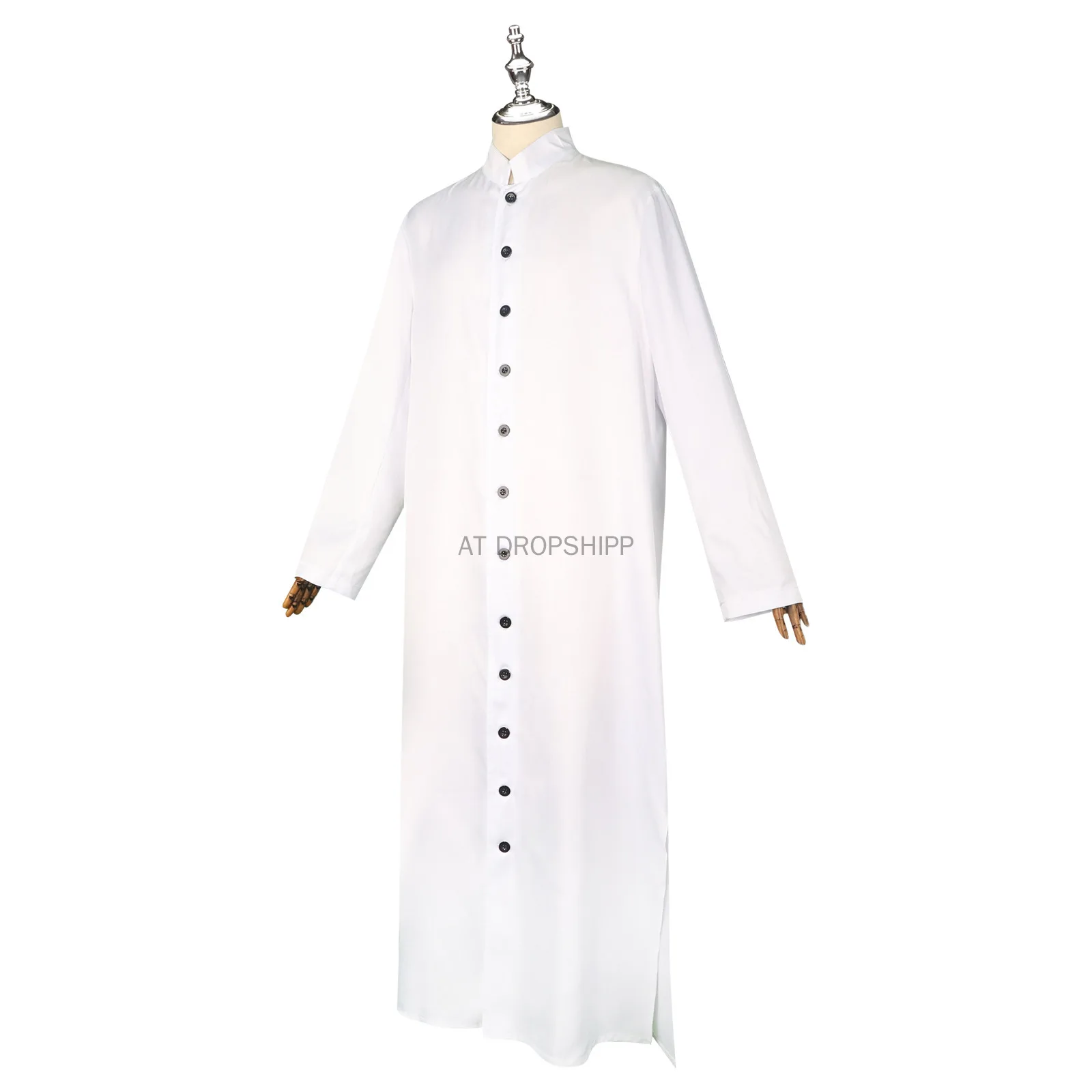 Medieval White Priest Robe Cospaly Costumes Costume Outfits Fantasia Halloween Carnival Party Fantasy Suit Clergy Cassock