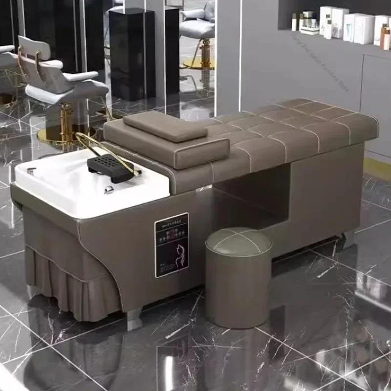 

Стулья для шампуня Head Spa с водным циклом, роскошная парикмахерская, эргономичная портативная кровать для шампуня, мебель для скандинавского салона Peluqueria FYSC