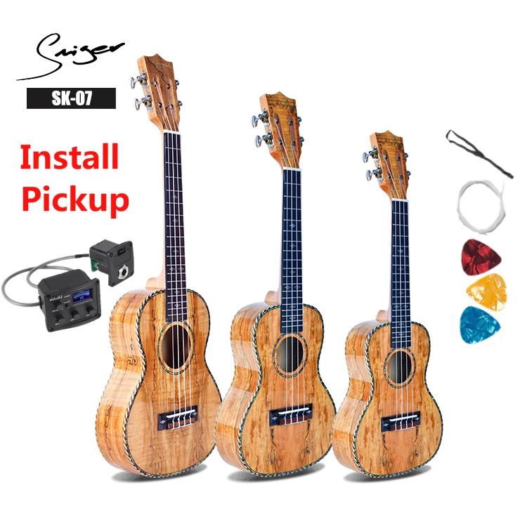 

Ukulele 21 23 26 Inches Deadwood Highgloss Mini Electri Concert Tenor Acoustic Guitars 4 Strings Ukelele Pickup Travel Guitar