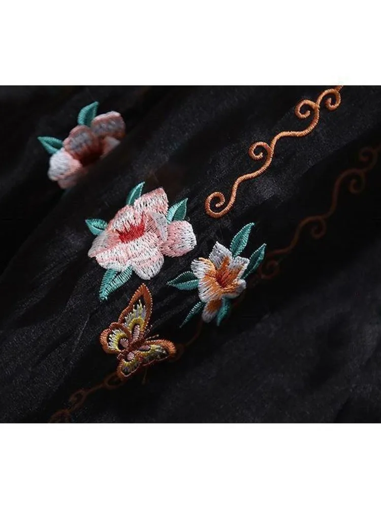 Gonna in tulle a rete ricamata a vita alta per la danza classica |   Mezza gonna elegante e fluida per palcoscenici e allenamento