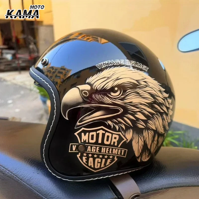 HOT Open Face Motorcycle Helmet Vintage Moto Helmet Unique Retro Motorbike  3/4 Half Helmet Removable lining cascocascospara moto - AliExpress 201355758