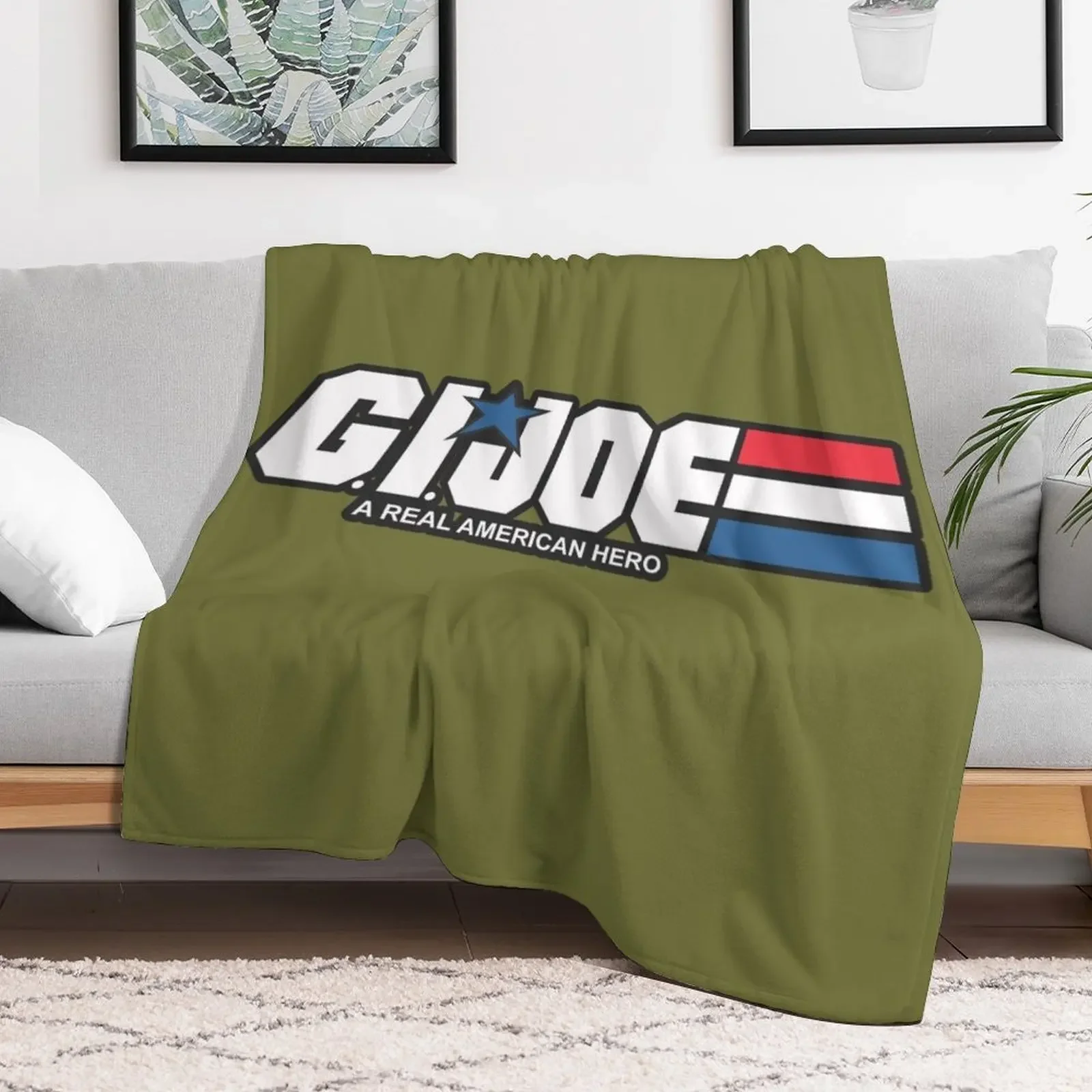 GiJoe Logo Throw Blanket blankets and throws Sleeping Bag Sofa Bed Fashionable Blankets