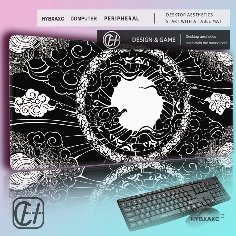 

HYBXAXC Art White Space Mouse Pad Laptop Deskmat Setup Gamer Accessories Kawaii Mousepad Gaming Keyboard Computer Mouse Carpet