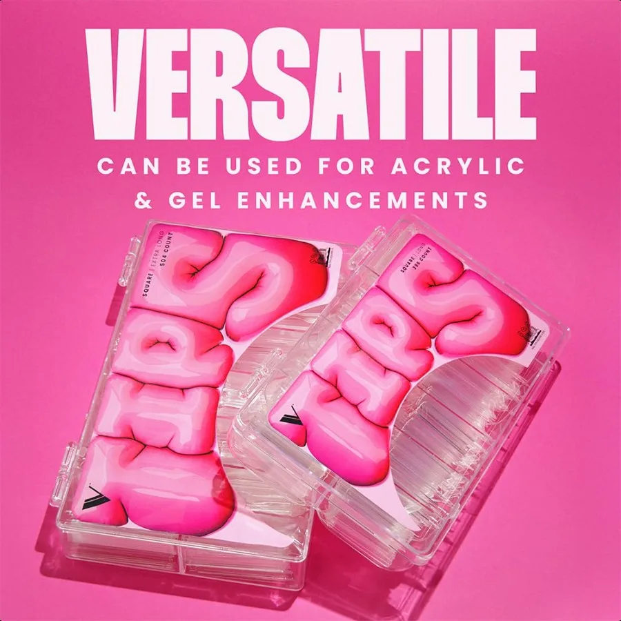 Square Nail Tips Square Extra Long Acrylic Nail and Gel Tips Curved Extension Profional Long Flexible Fake Nails with the Perfe