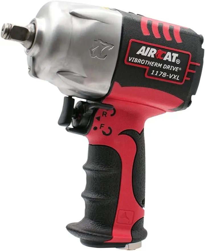 

AIRCAT Pneumatic Tools 1178-VXL: 1/2-Inch Vibrotherm Drive Impact Wrench 1,300 ft-lbs - Standard Anvil