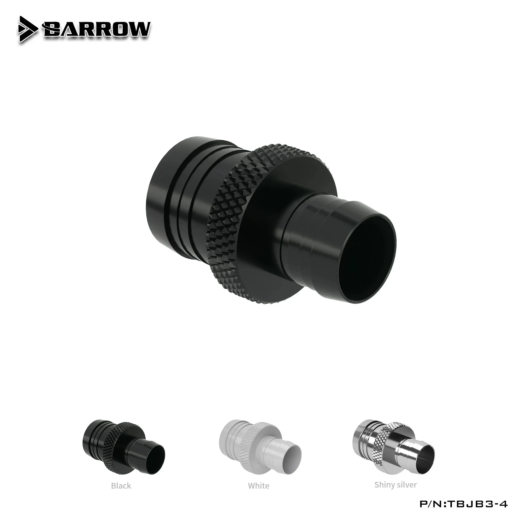 2PCS Barrow 1/2 '' to 3/8 '' Pagoda Type Tube Adapter Brass Fitting for Computer Water Cooling System, TBJB3-4