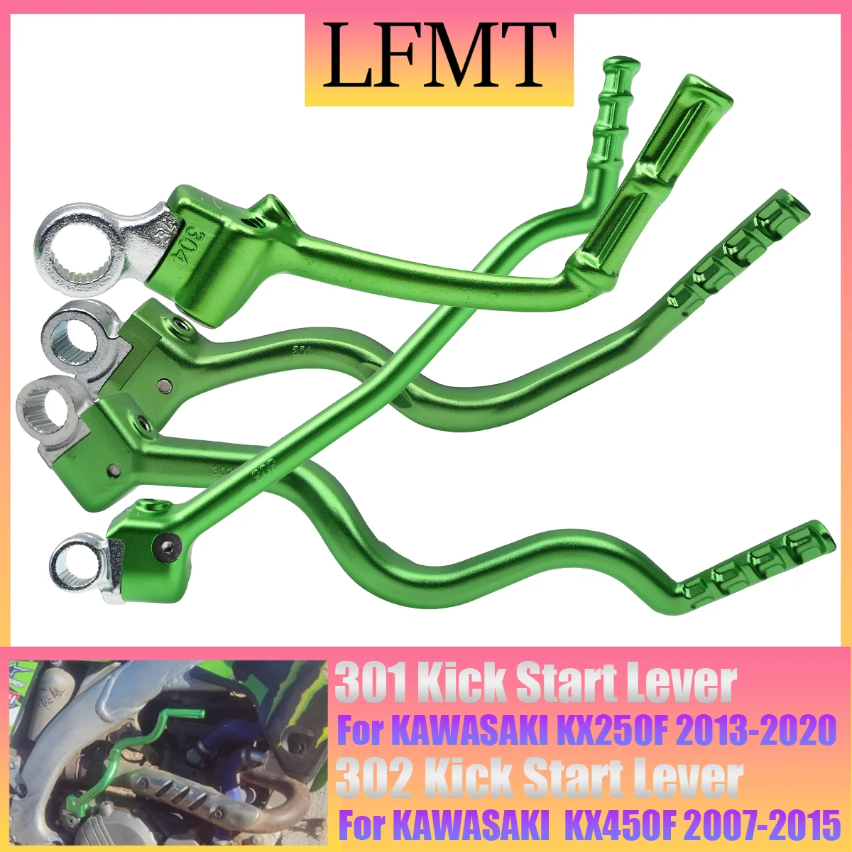 

Motorcycle Forged Kick Start Starter Lever Pedal For Kawasaki KX85 KX100 2000-2020 KX250F 2013-2015 KX450F 2008-2018 KLX450R