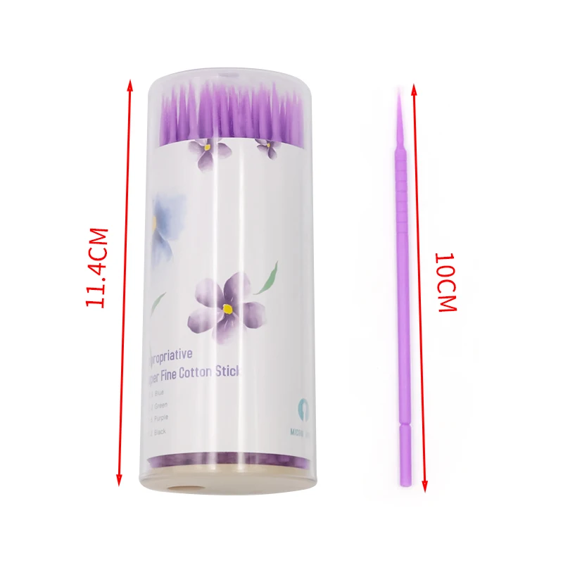 100pcs/set Disposable Micro Brushes Applicators Apply Medicine Brush Personal Eyelash Mascara Care Tools