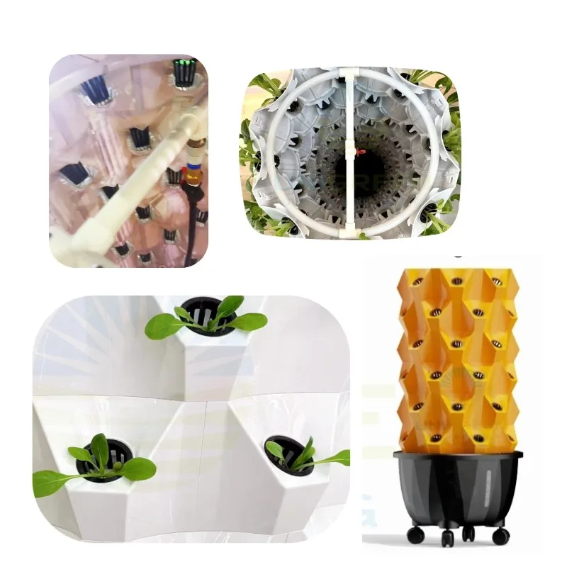 المائية برج عمودي الأناناس الزراعة المنزلية الزراعة المائية حديقة أوراق الخضروات برج النمو أسطواني مع عجلات