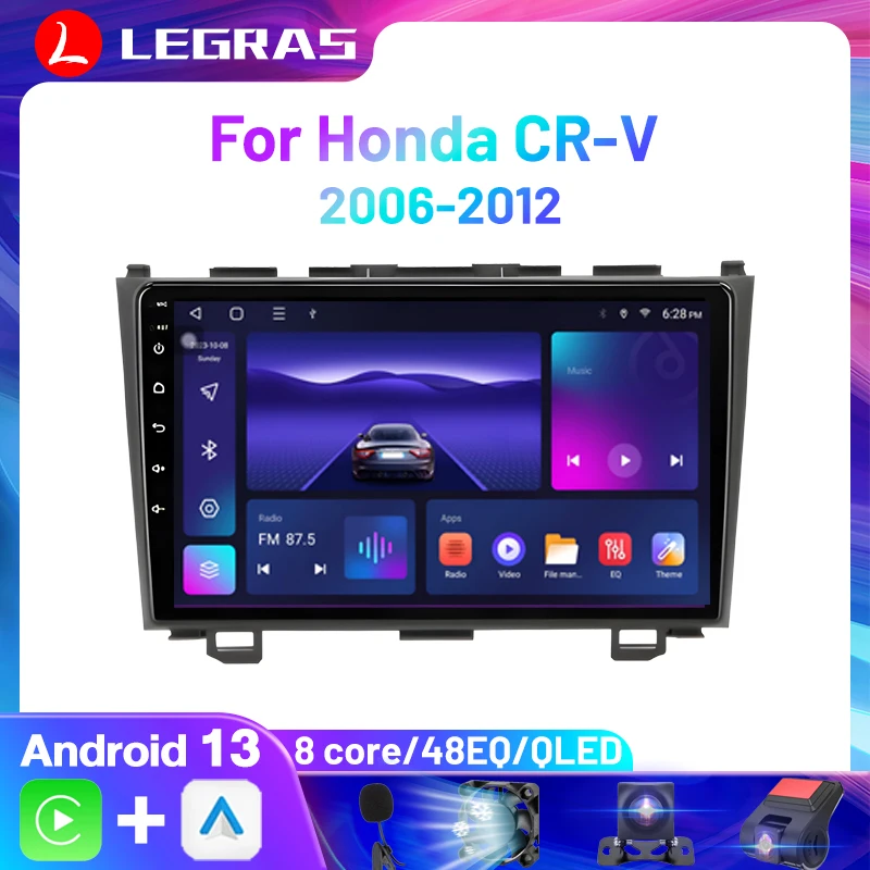 

Android 13 Car Radio Multimedia Automotive Player For Honda CR-V 3 RE CRV 2006-2012 Autoradio