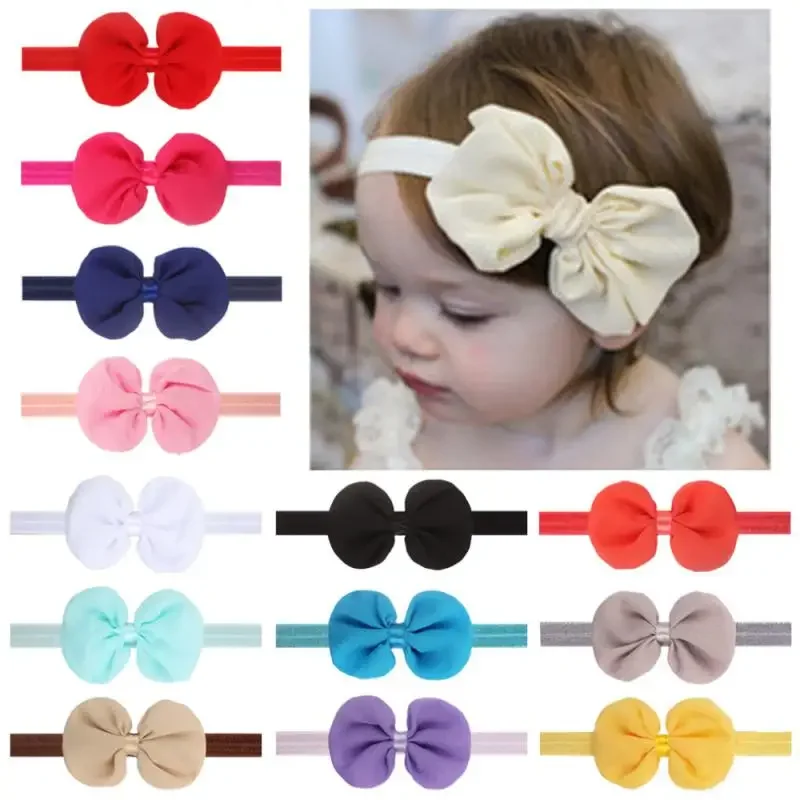 2024 New Baby Headband Ribbon Handmade DIY Toddler Infant Kids Hair Accessories Girl Newborn Bows Bowknot Bandage Turban