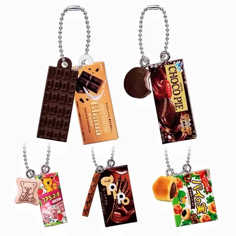 Bandai Gashapon Cute Kawaii Candy Toy Figure Anime Miniature Snack Food Keychain Bag Chocolate Pendant Model Capsule Toys Gift