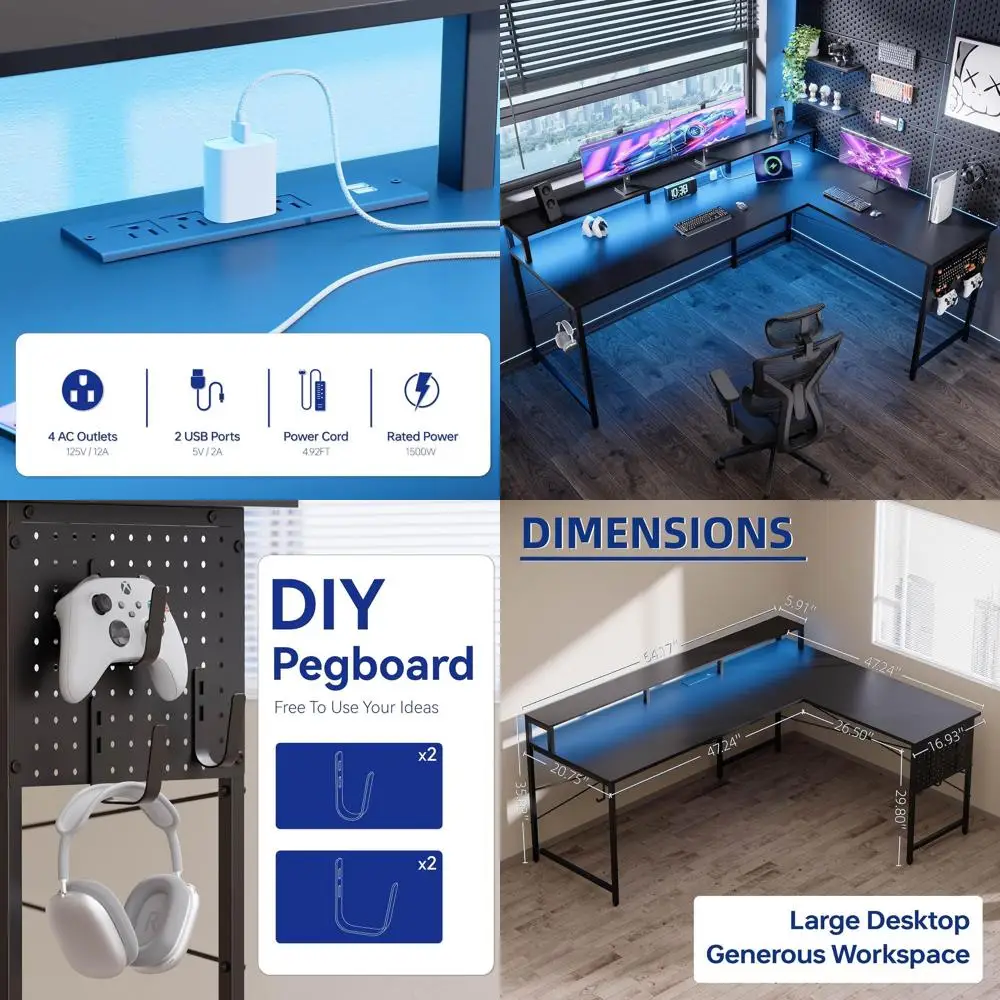 64 L-Shaped Gaming …