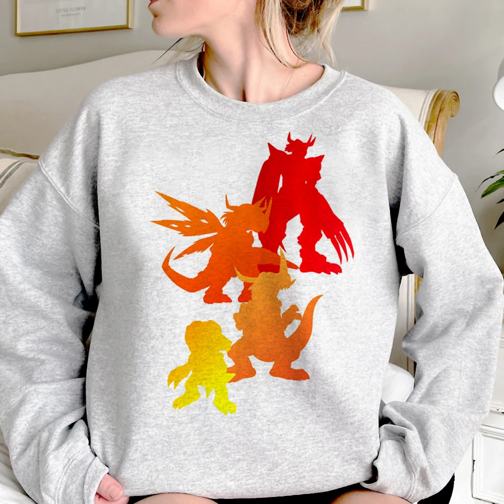 

Digimon hoodies women 90s vintage Kawaii harajuku sweater female Winter Pullover