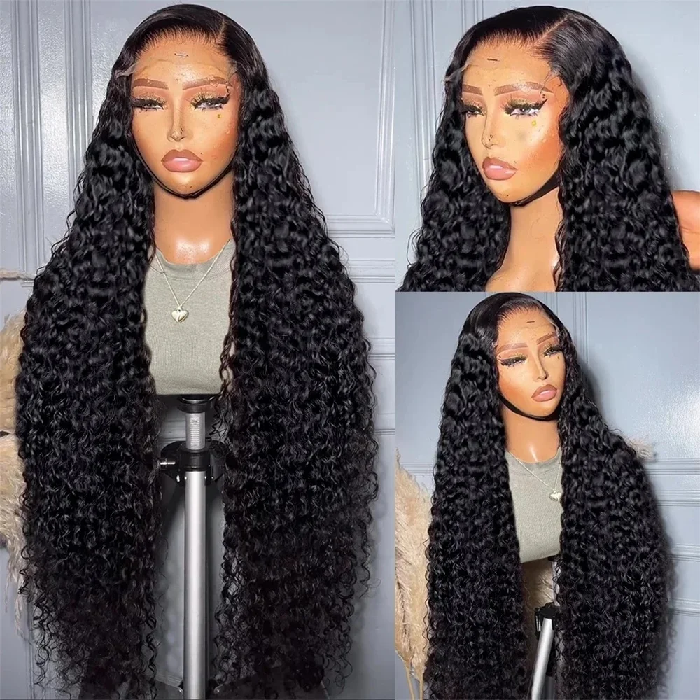 Deep Wave 13x4 Lace Front Wig Human Hair Brazilian Water Curly 13x6 HD Lace Frontal Wig 4x4 Lace Closure Glueless Wigs For Women