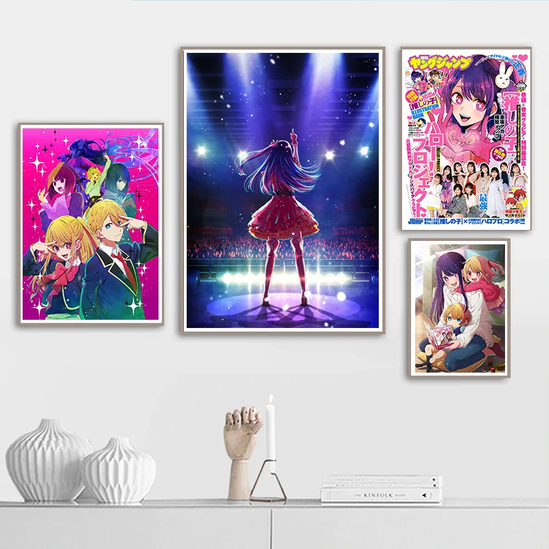 2023 Japan Pop Anime Oshi no Ko Poster Aesthetic Cartoon Music Girl Manga Canvas Print Wall Art Home Kids Kawaii Room Decor Gift