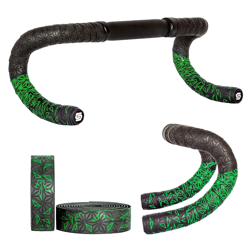 1 Paar Neues Fahrradlenkerband Zweifarbiges Rennrad-Lenkerband mit Chrysanthemenmuster EVA+PU Weiches Anti-Vibrations-Lenkerband Langlebiges Lenkerband – Detail 30