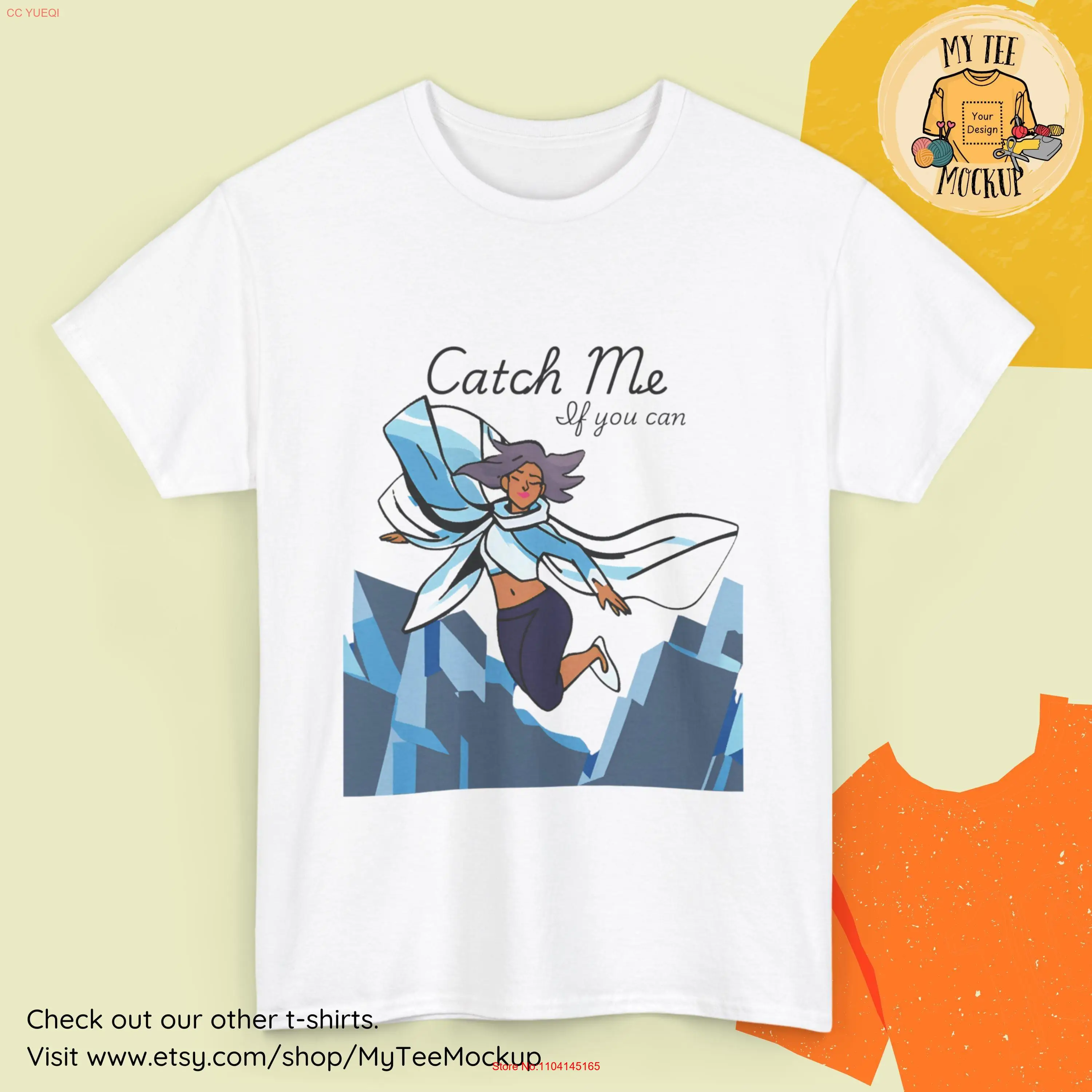 Catch Me If You Can T Shirt Floating Girl Stylish Gaming and Comfortable Relaxed Cute Wear long or short sleeves