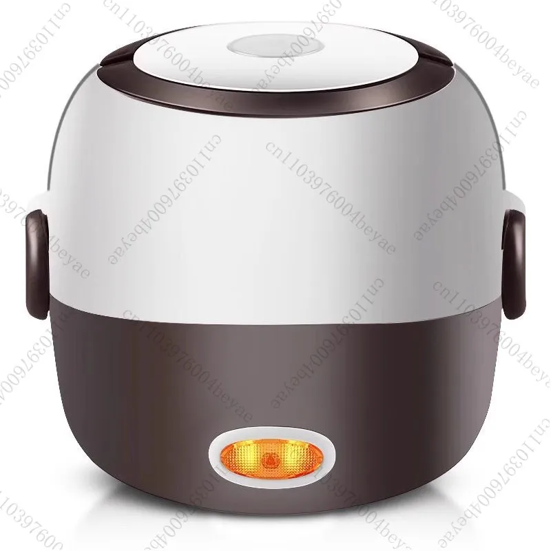 

Mini Electric Rice Cooker Stainless Steel 2Layers Food Container Steamer Portable Meal Heating Lunch Box Heater Warmer Bento