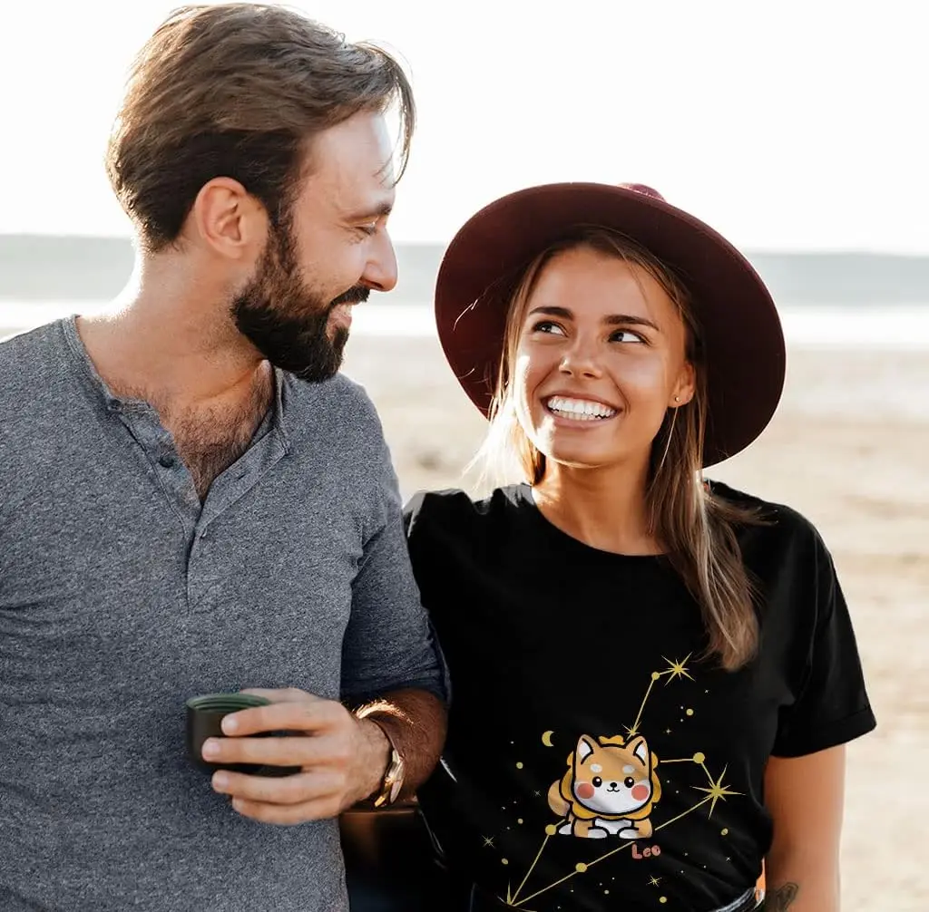 Leo Heavy Cotton T-Shirt - Printed Tee Shirt - Graphic T-Shirt