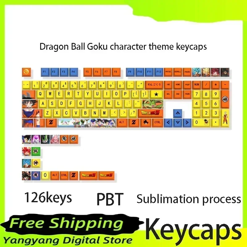 

Wukong character theme keycap original classic height anime character image PBT material sublimation mechanical keyboard keycap