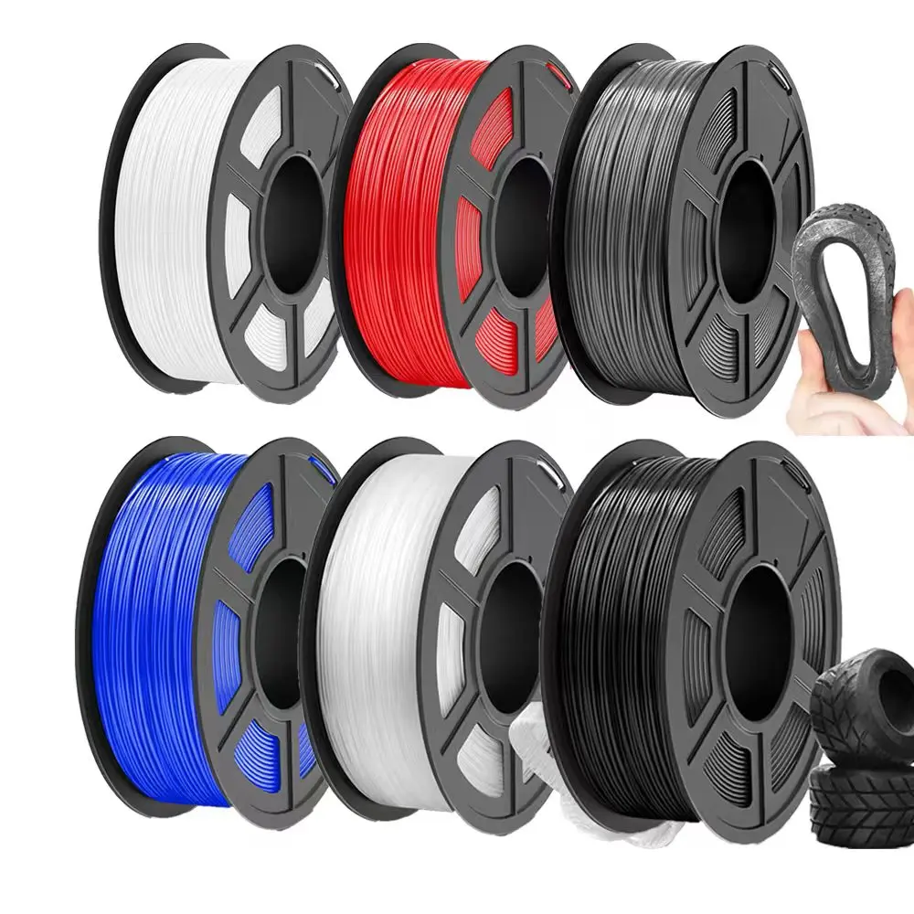 

TPU 3D Printer Filament Bundle 1.75mm Filajoy3D 95A Flexible Soft TPU 3D Printing Filament 6 Pack 250g