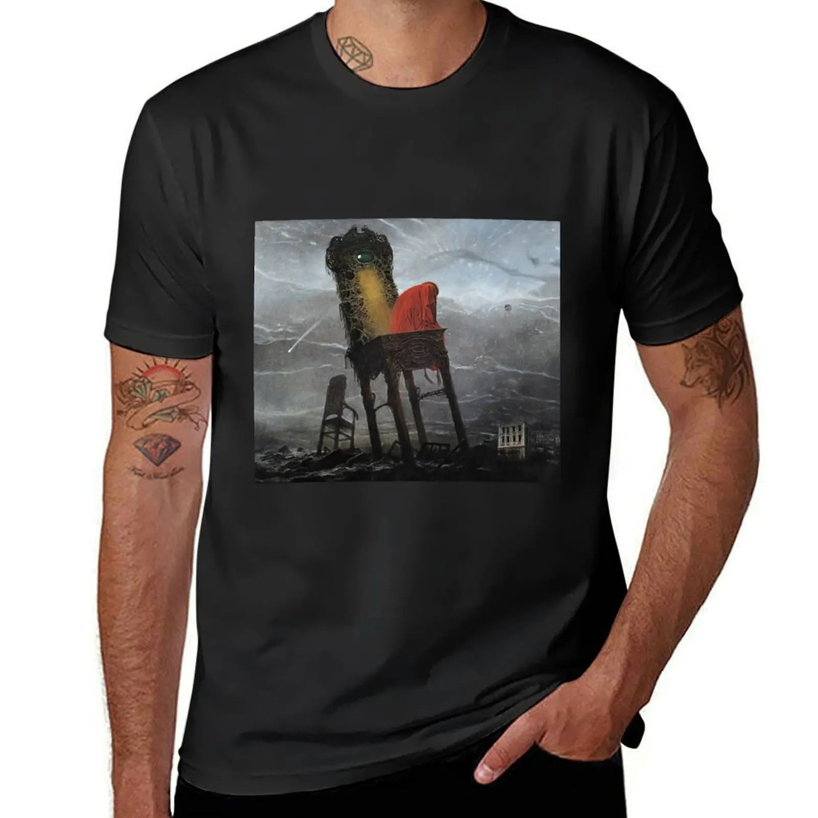 

Untitled, by Zdzisaw Beksiński T-Shirt funny shirt cotton blacks funny meme t-shirts men t shirts high quality