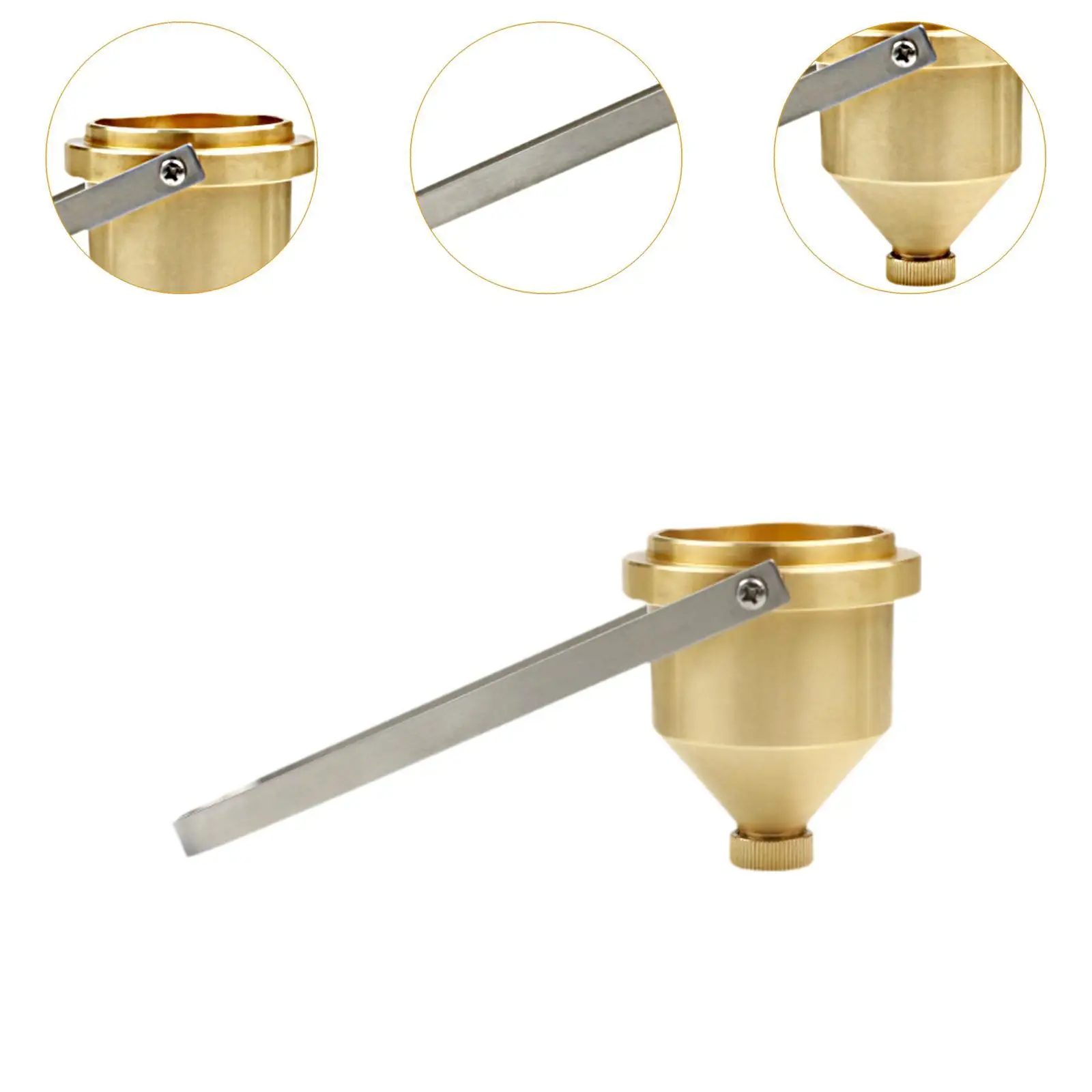 كوب لزوجة طلاء سطح المكتب خفيف الوزن وقوي كوب واحد نحاسي احترافي قوي لاختبار اللزوجة # 4 كوب لزوجة 100 مل #5