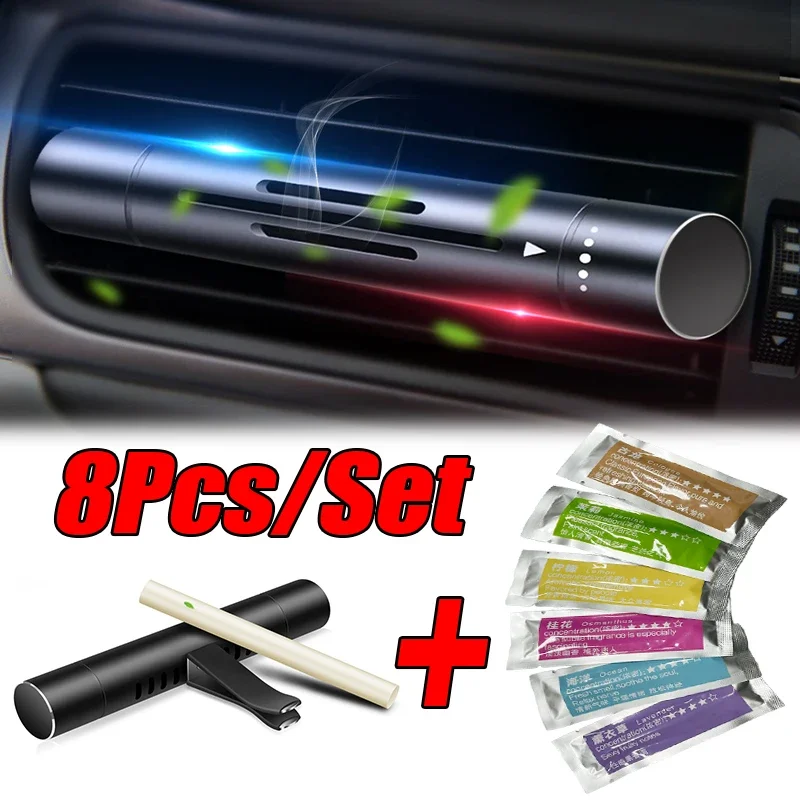 8Pc/Set Car Air Vent Perfume Car Air Freshener Flavoring Smell Aroma Car Perfumes Air Freshener Parfum Auto Interior Accessories