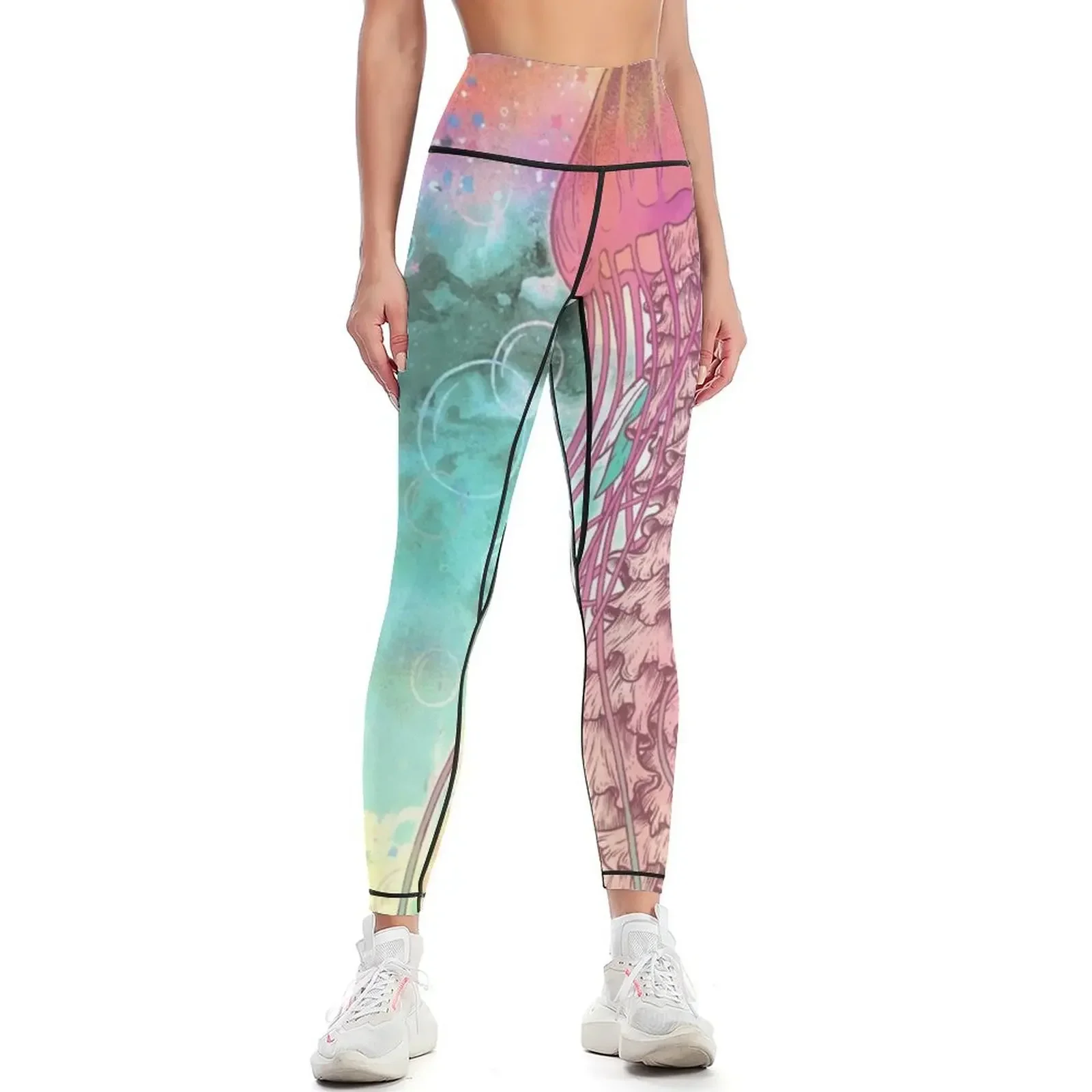

Space Jellyfish Leggings gym top Fitness's gym clothes Women sportwear for fitness Womens Leggings