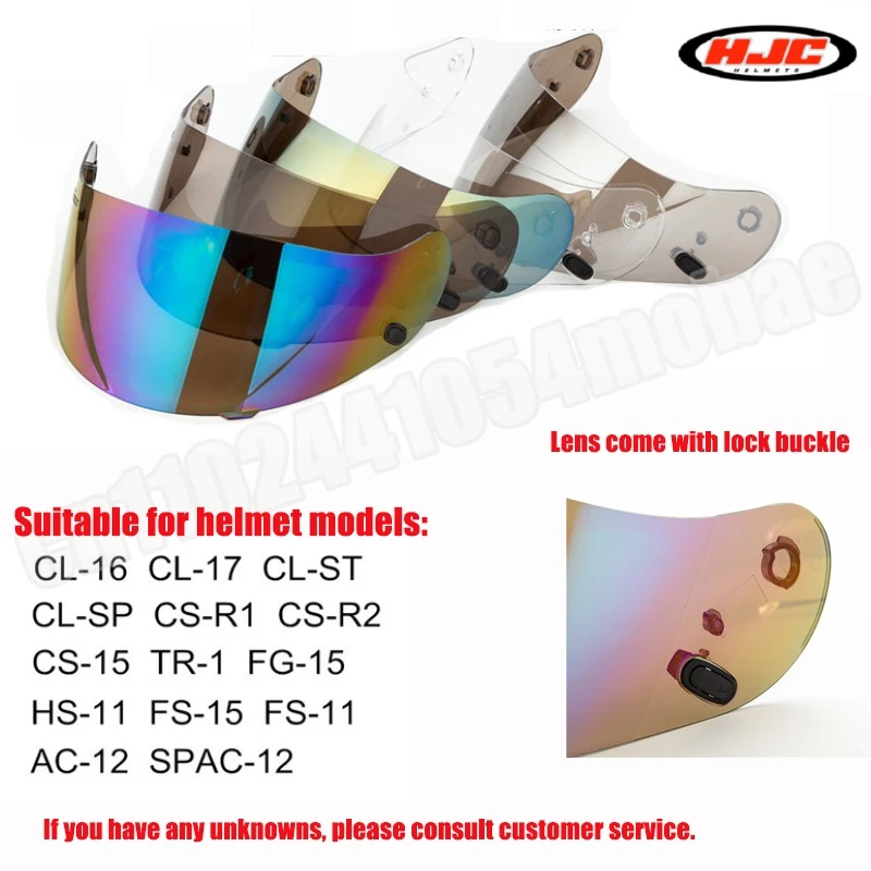 

Original Helmet Lenses for HJC CL-1617CS-R1R R CS-15TR-1FG-15HS-11CL-SP Helmet Accessories Sunscreen Lens