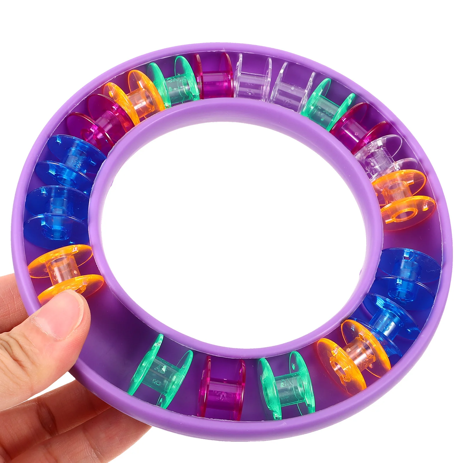 1 set 1 Set Plastic Bobbin Storage Organizer Thickened Durable Large Capacity Sewing Thread Holder Case Compact Portable Sewing