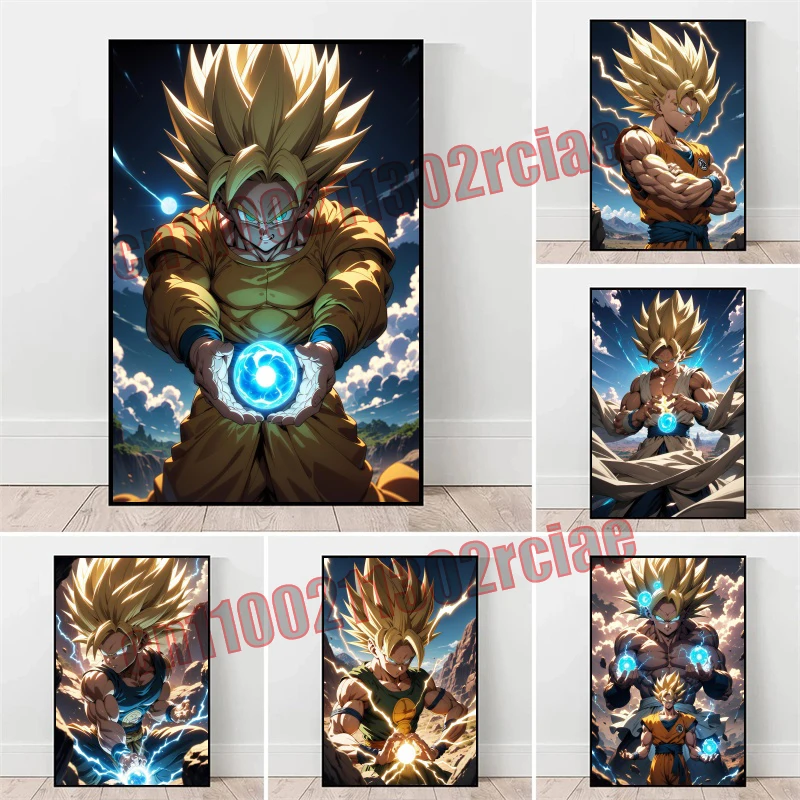 

Japanese Hot-blooded Anime Dragon Ball High-quality High-definition Art Poster Canvas Painting Suitable for Bedroom Decoration
