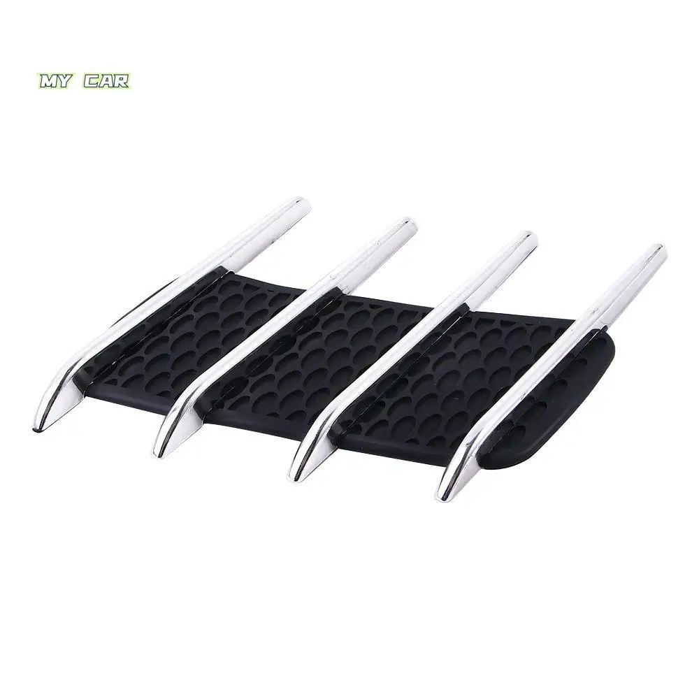 

Side Bonnet Decorative Chromium False Air Outlet Car Shark Gills Outlet Stickers Fake Fender Intake Simulation Flow Vent