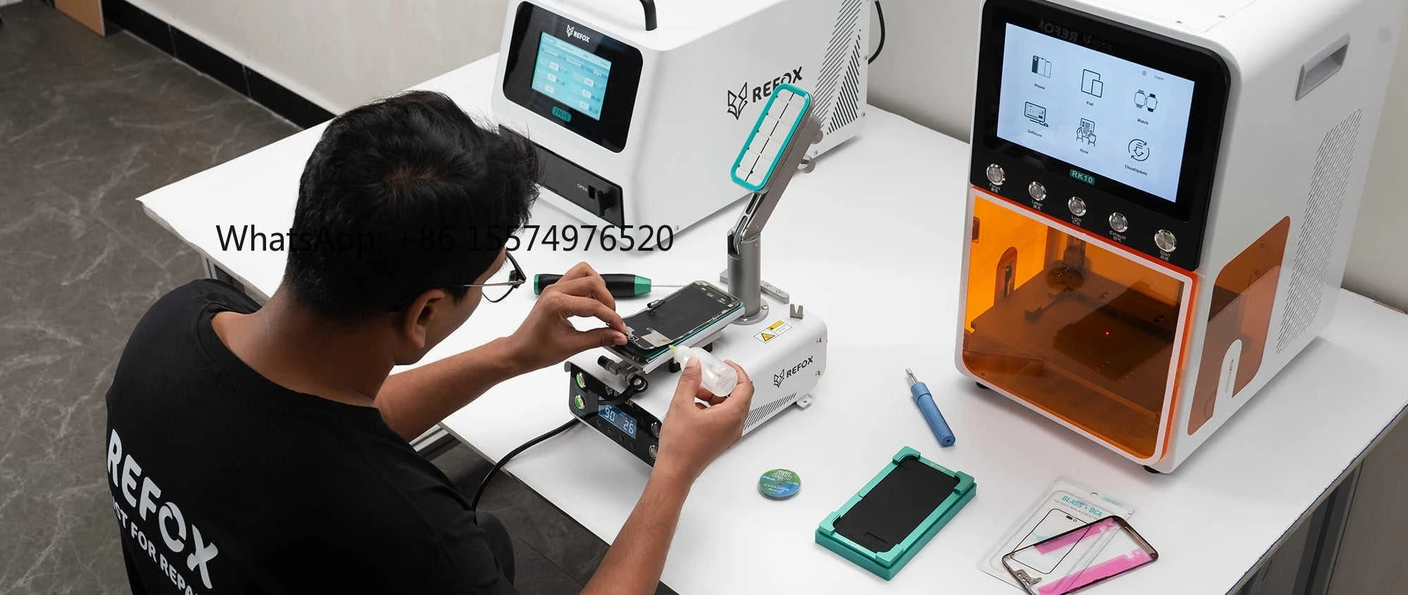 2026 Hot Selling2026 REFOX Cold Light UV Solution for Mobile Phone Back Glass Separation and Precision Repair Applications