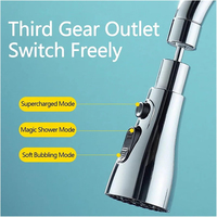 Kitchen Faucet Extender Faucet Aerator Splash Proof Spout.3 Function Kitchen Tap Spray Head Attachment for Kitchen Sink