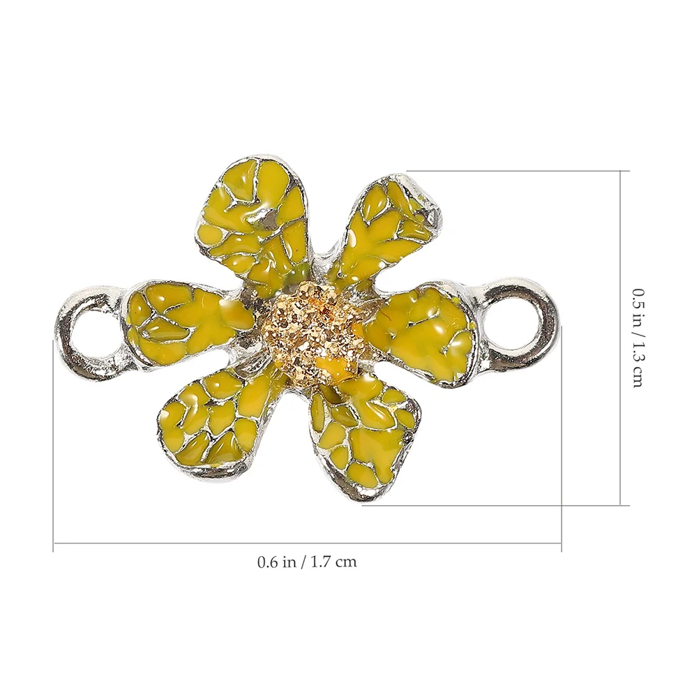 

30Pcs Alloy Flower Charms Double Hole Pendant DIY Necklace Bracelet Jewelry Making Craft Supplies Alloy Flower Charms