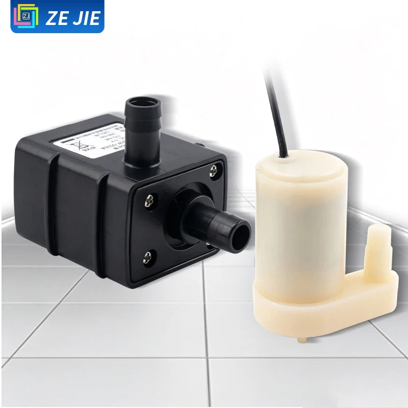 DC Submersible Mini Self-Priming Pump with USB Plug, Micro Fountain DC Motor, Compatible 3V/4.5V/5V/6V/12V