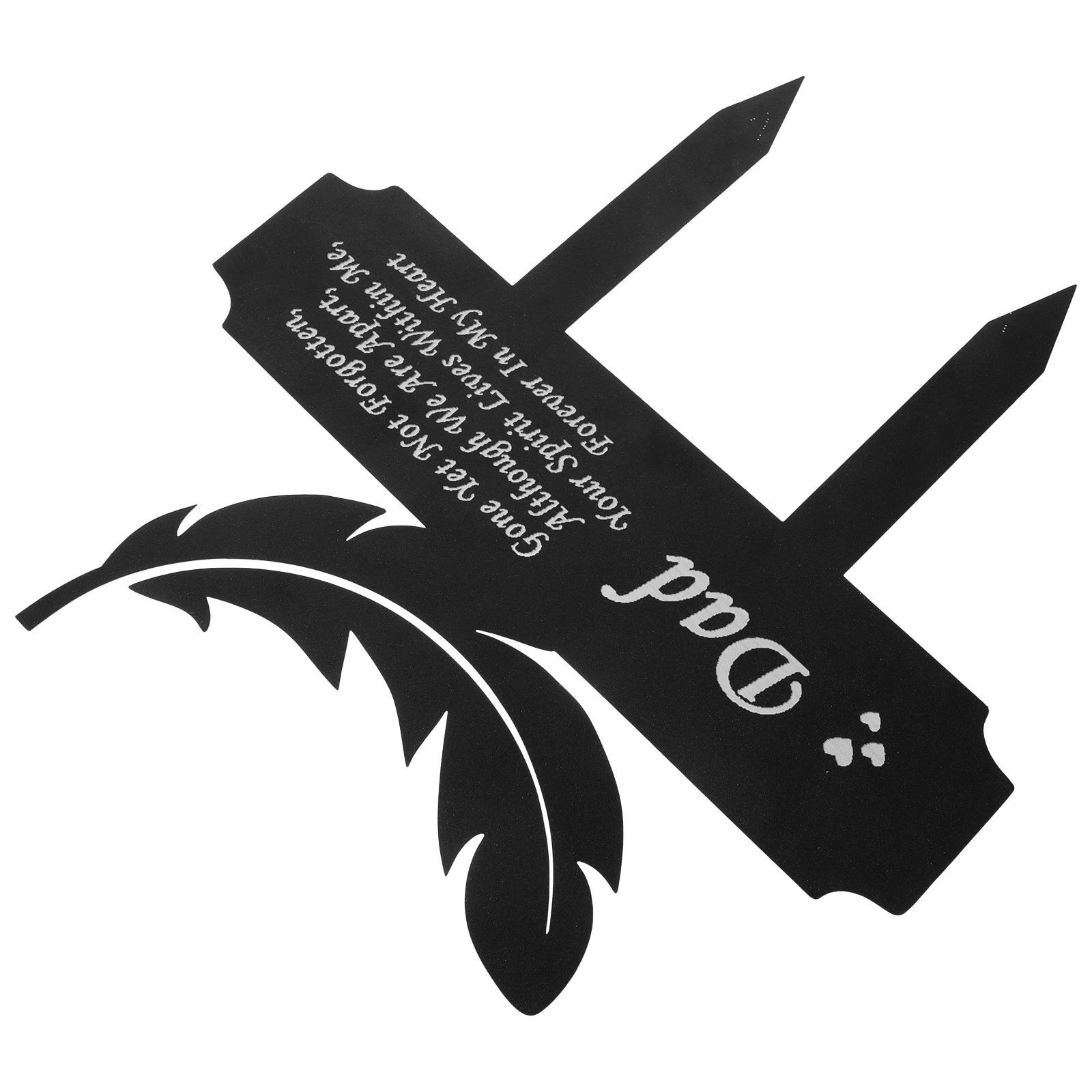 

Memorial Plaques Grave Markers Iron Stake Decor Cemetery Dad Tribute Durable Weatherproof Garden Graveyard Sign Stake Decoration