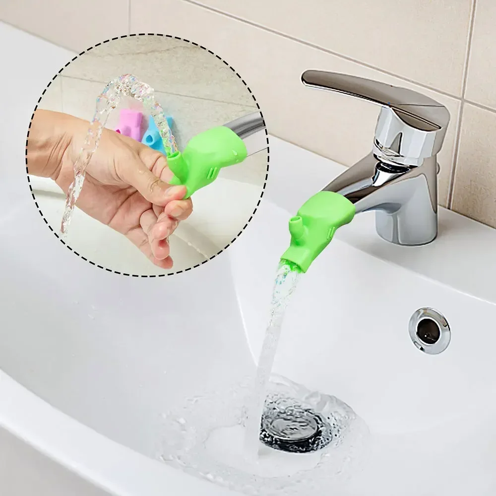 3pcs Silicone Faucet Extender for Kids WaterSaving Extension Tap Filter Nozzle Adapter Bath Room Kitchen SinkSpray Kitchen Tools