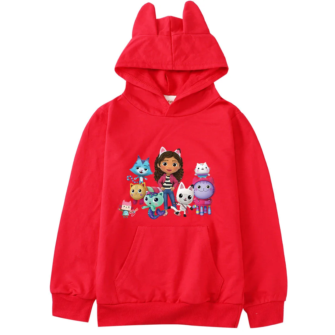 Gabby Style Hoodie kids cartoon jumper Toddler Girls Gaby Chat Clothes Baby Boys Long Sleeve Sweatshirts Children\'s Clothing