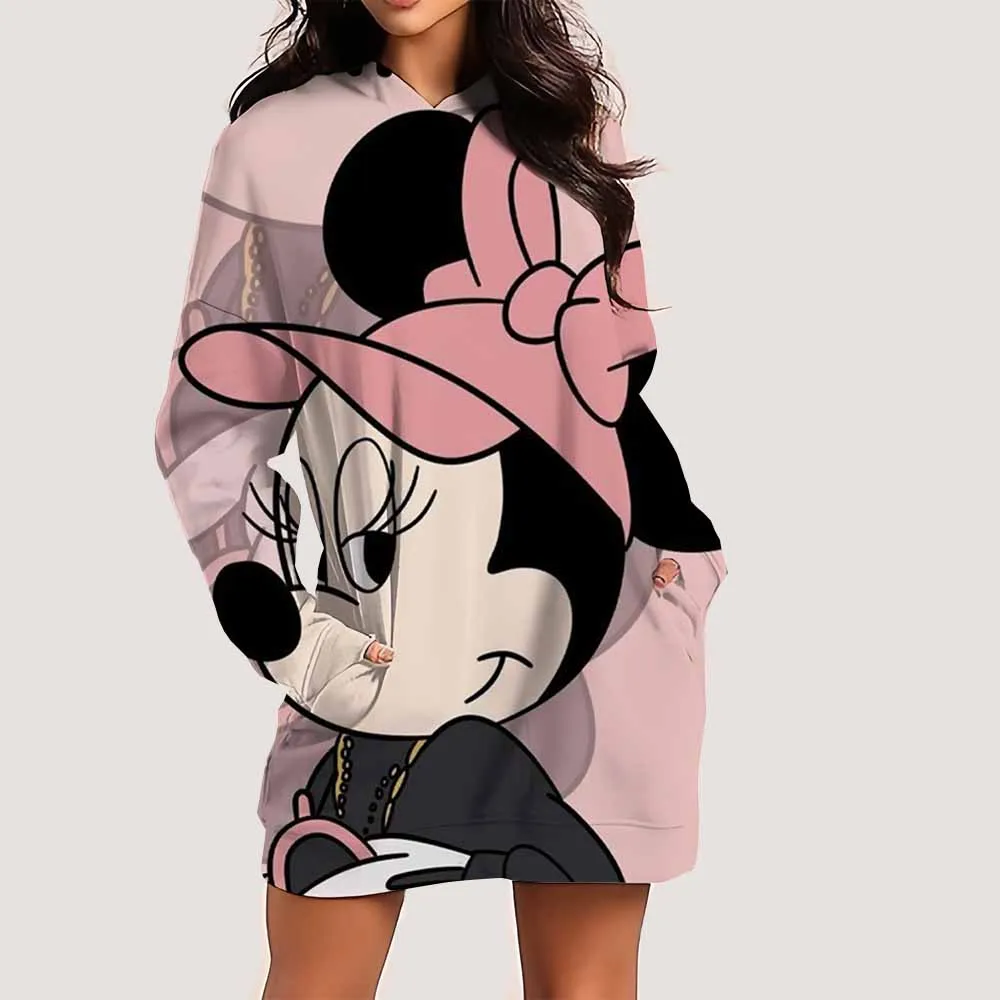 Anime Disney Mickey Mouse 2026 Women's Hoodie Women's Street Wear Hoodie Harajuku Hoodie Clothes dress