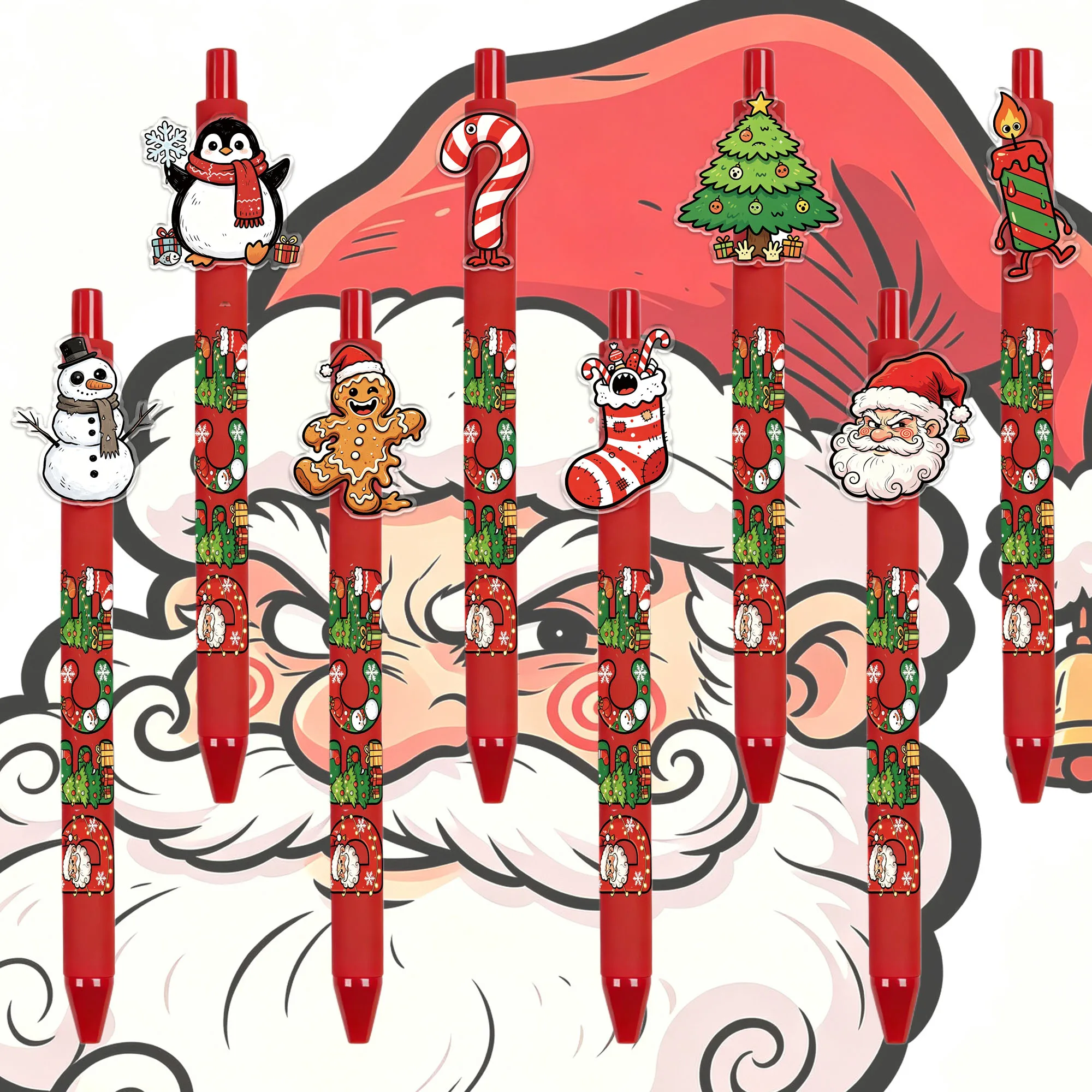 9pcs-13pcs-caneta-esferografica-engracada-em-formato-de-natal-presente-de-natal-caneta-de-assinatura-com-padrao-aleatorio