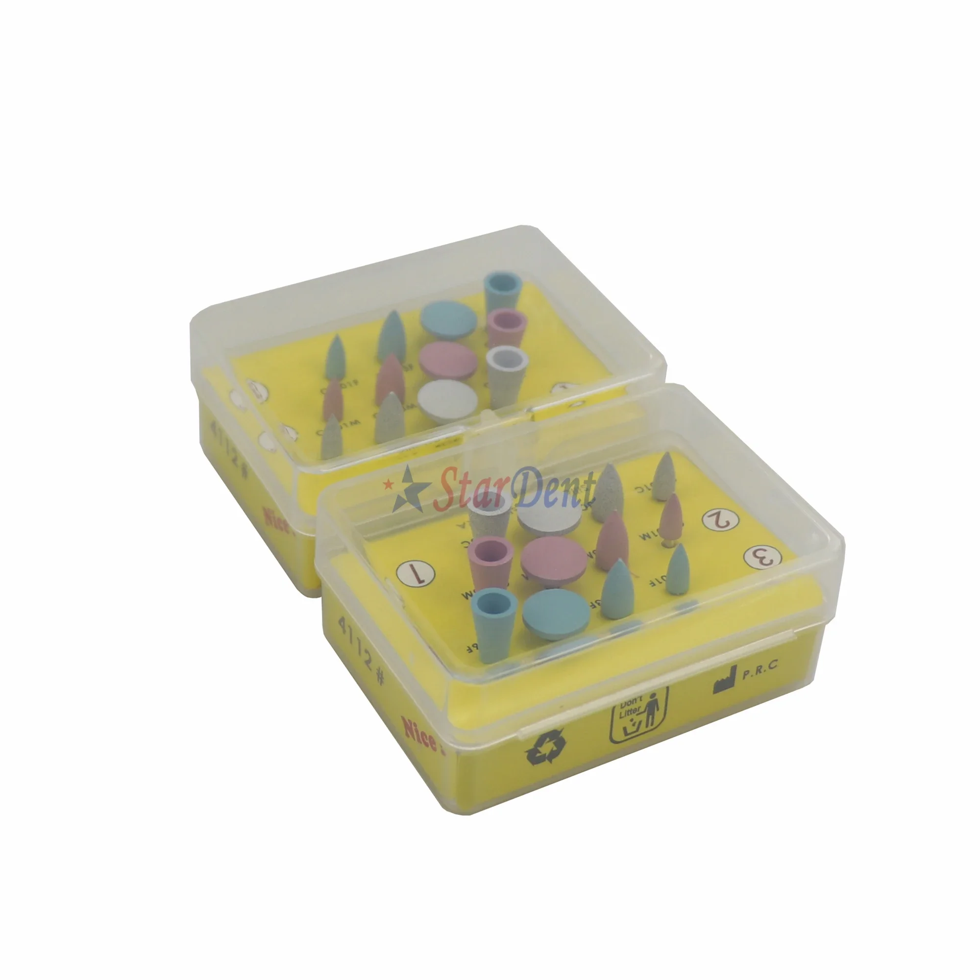 Low Speed Dentals Silicons Polishing Kit Porcelains Composites Polishing Drills Burs Kit RA4112