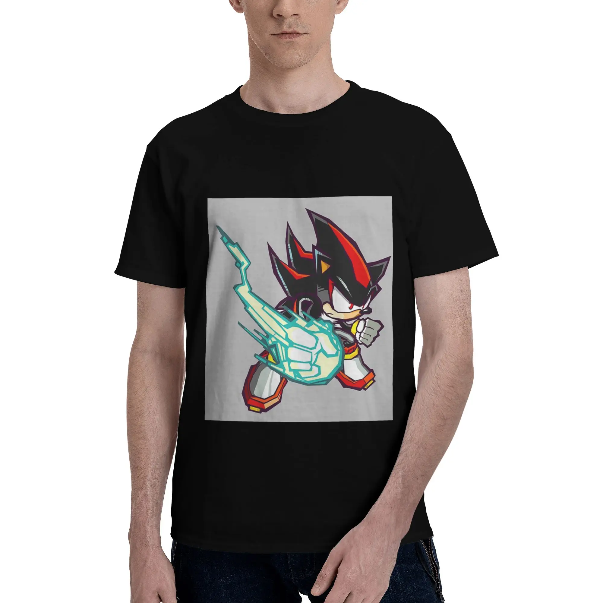 

Shadow The Hedgehog 100% Cotton T-Shirt Men's Oversized T Shirts Men Round Neck Short Sleeve S-6XL