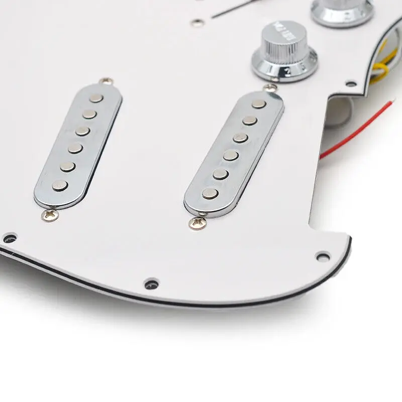 Pickguard pré-carregado para guitarra, captador prateado sss para peças de reposição de guitarras elétricas st