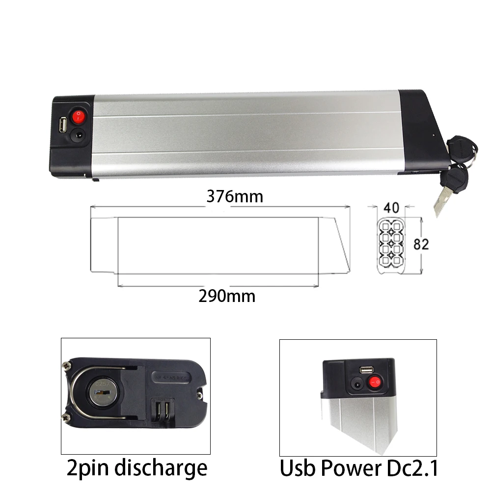 36V Opvouwbare Fietsbatterij 7.8ah 10.4ah 12.8ah 14ah Voor Rapier Zündapp Z101 F. Lli Schiano Galaxy 20 Inch Legende Monza Etna Enik