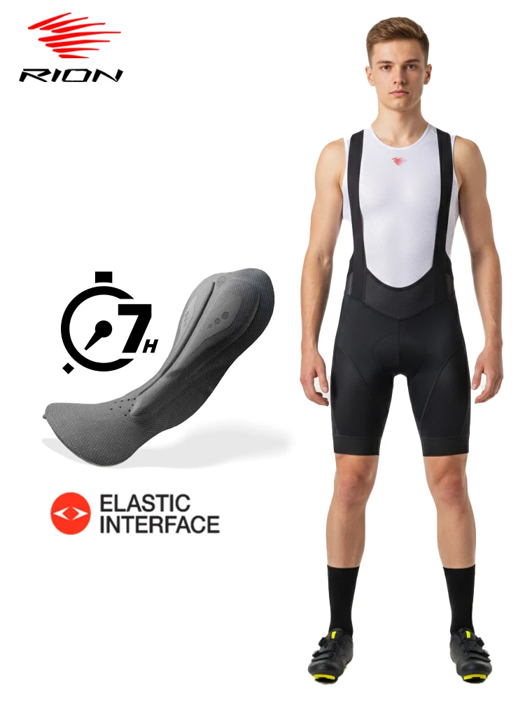 AliExpress RION Men's Cycling Bib Shorts Bicycle Tights Road Bike Original Italy Elastic Interface Paris Hp Men Pad Pro MTB Clothing Men 7H