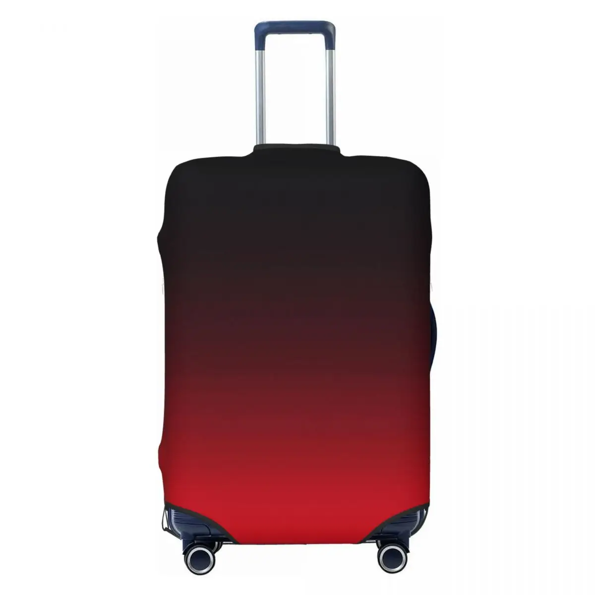 Bright Red And Black Ombre Suitcase Cover Flight Minimalist Gradient Useful Luggage Supplies Business Protector