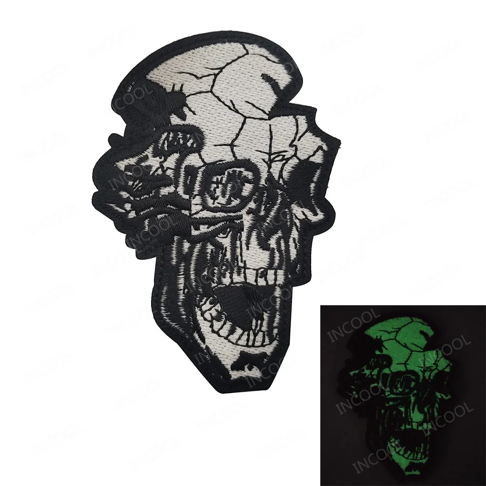 Boat Embroidered Patches Forward Armband Skull Appliqued Observations Skeleton Shoulder Embroidery Patches For Clothing Cap
